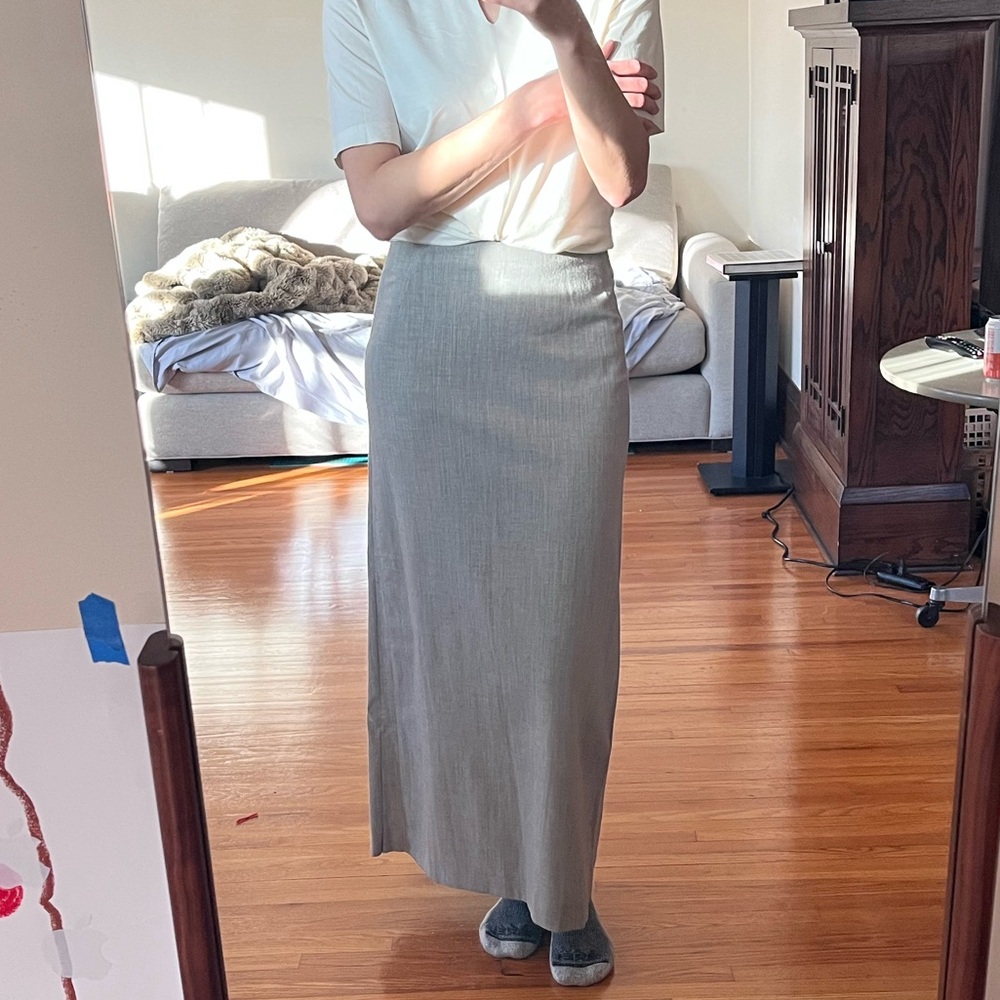 Jil Sander wool maxi skirt